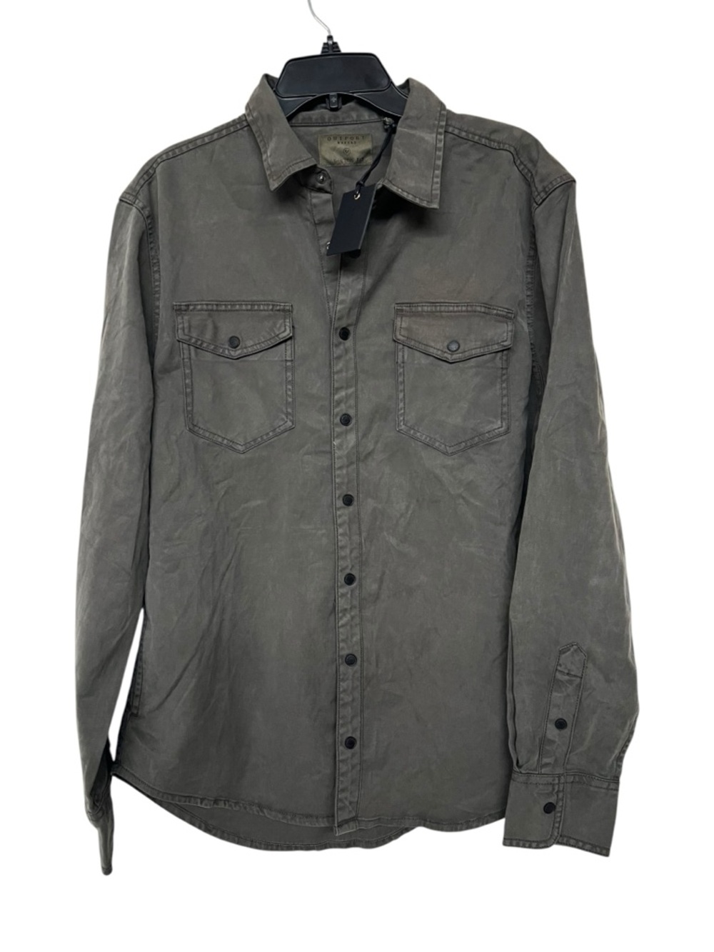 New Men's Outpost Makers‎ Olive Green Button-Up Utility Shirt